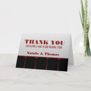 Movie Theater Thank You Card, Red