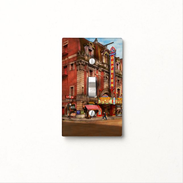 Movie Theater - The Orpheum Theater 1940 Light Switch Cover (In Situ)
