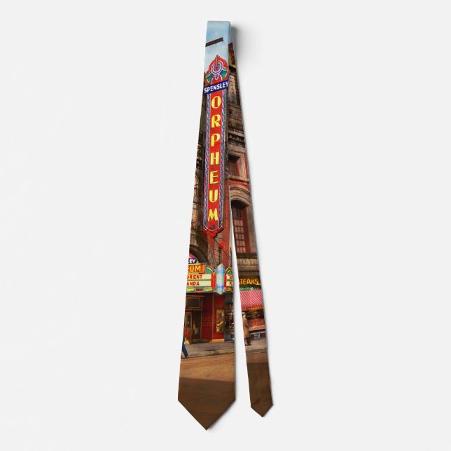 Movie Theater - The Orpheum Theater 1940 Neck Tie (Front)