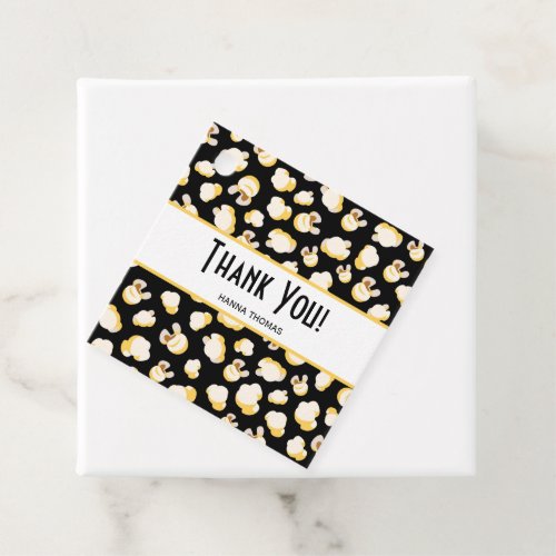 Movie Theater Theme Popcorn Birthday Thank You Favor Tags