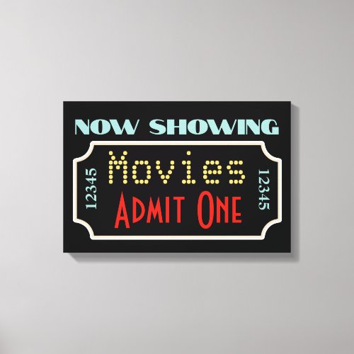 Movie Theater Ticket Cinema Art Sign