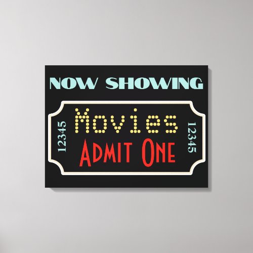 Movie Theater Ticket Cinema Art Sign