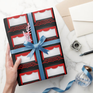 Movie Theater tiled party wrap Wrapping Paper