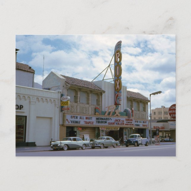 Movie Theater Vintage Cars Cinema Postcards (Front)