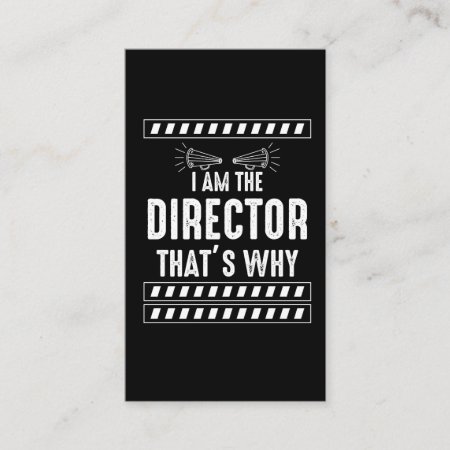 Movie Theatre Director Filmmaker Saying Business Card