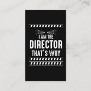 Movie Theatre Director Filmmaker Saying Business Card at Zazzle