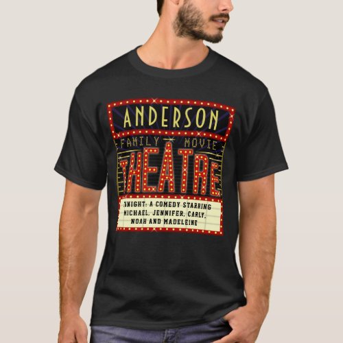 Movie Theatre Marquee Home Cinema  Custom Name T_Shirt