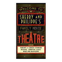 Movie Theatre Marquee Home Cinema | Name Long V2 Poster