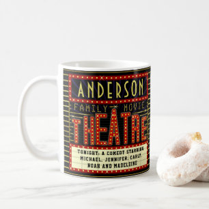 Movie Theatre Marquee Home Cinema   Personalized Coffee Mug