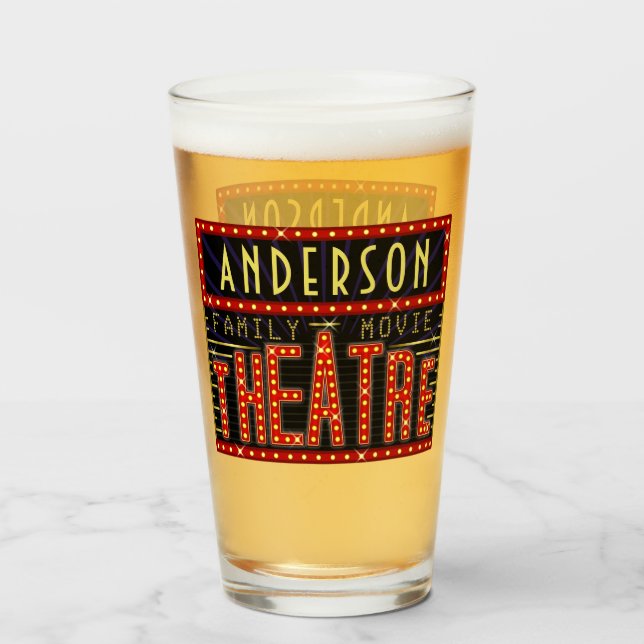 Movie Theatre Marquee Home Cinema | Personalized Glass (Front Filled)