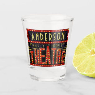 Movie Theatre Marquee Home Cinema Personalized Shot Glass