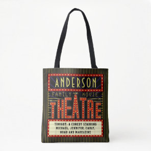 Movie Theatre Marquee Home Cinema Personalized Tote Bag