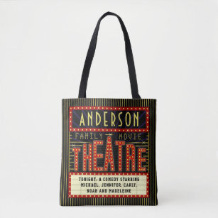 Theater and Drama Tote Bag Personalized Bag With Name 
