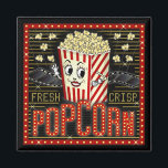 Movie Theatre Marquee Home Cinema Popcorn Custom Magnet<br><div class="desc">Enjoy family movie night in style with this original theater refrigerator magnet that has a popcorn theme. Made to look like a retro cinema marquee with faux lights and lots of sparkle, this personalized design is the perfect ritzy accessory for any movie buff. The main color scheme is red, gold...</div>