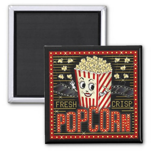 Movie Theatre Marquee Home Cinema Popcorn Custom Magnet