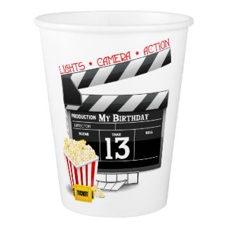 Movie Theme 13th Birthday Paper Cup