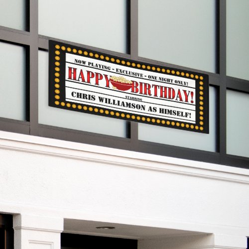 Movie Theme Birthday Banner