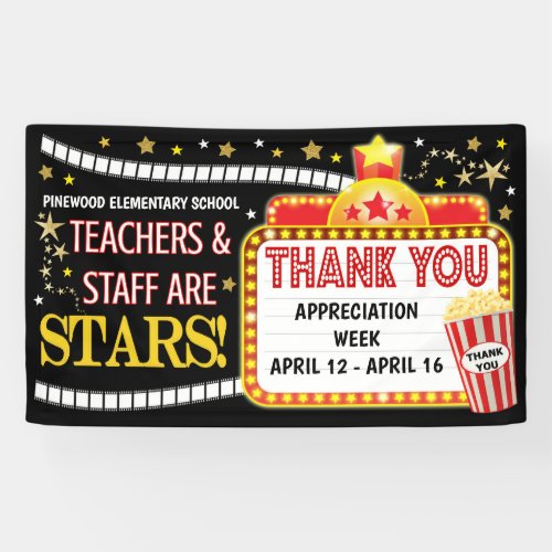 Movie Theme Teacher Appreciation Week Banner