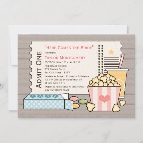 Movie Themed Bridal Shower Invitations