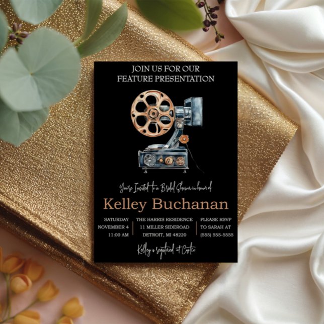 Movie Themed, Feature Presentation Bridal Shower Invitation (Creator Uploaded)