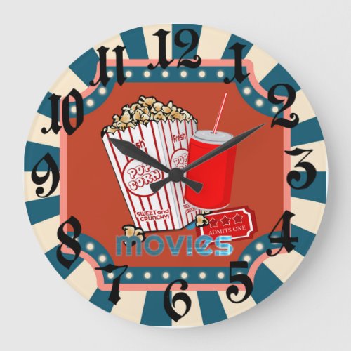 Movie Themed Large Clock