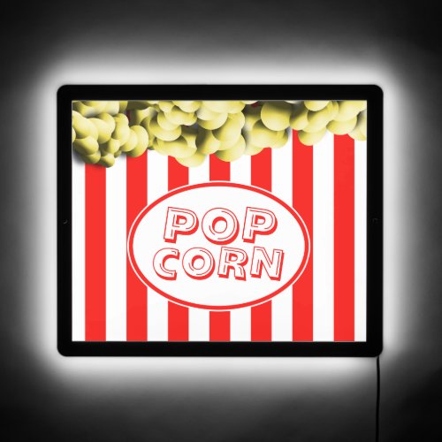 Movie Themed Popcorn  LED Sign