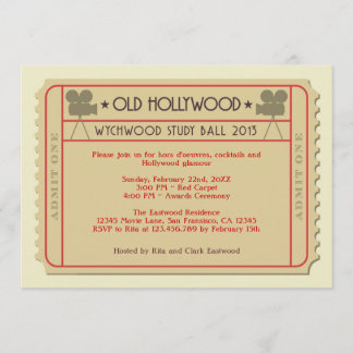 Movie Ticket Award Ceremony Party Invitation