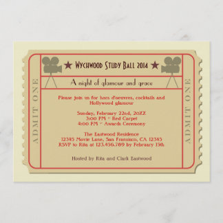 Movie Ticket Award Ceremony Party Invitation