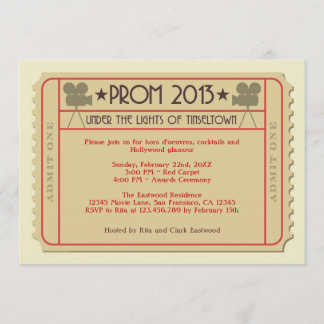 Movie Ticket Awards Ceremony Party Invitation