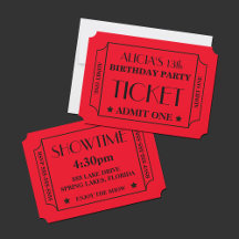 Movie Ticket Birthday Party