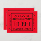Movie Ticket Birthday Party