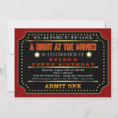 Movie Ticket Birthday Party Invitation (Front)