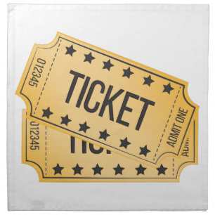 Movie Ticket Cloth Napkin