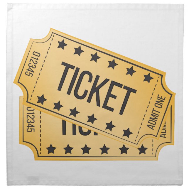 Movie Ticket Cloth Napkin (Front)