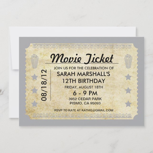 Movie Ticket Invitation (Front)