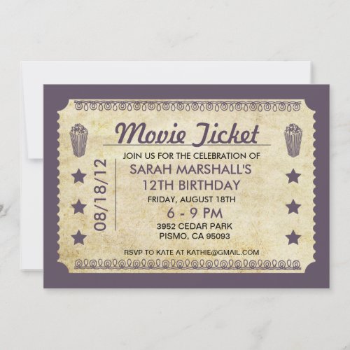 Movie Ticket Invitation