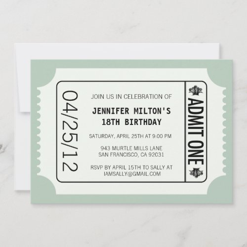 Movie Ticket Invitation