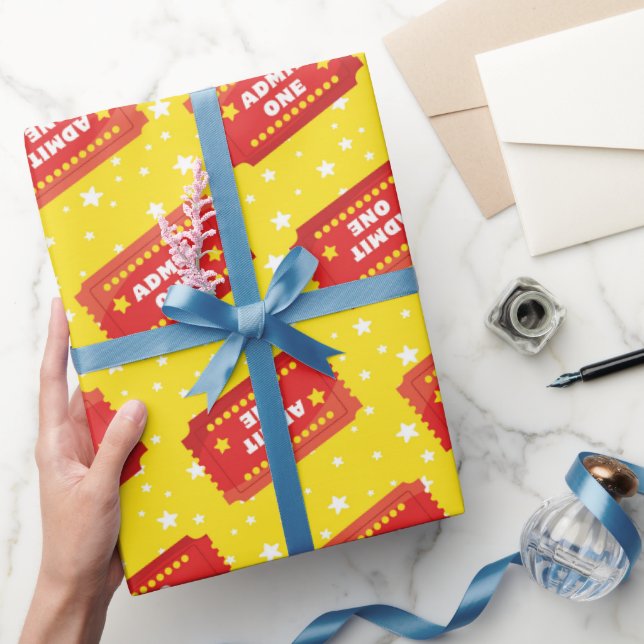 Movie ticket pattern wrapping paper (Gifting)