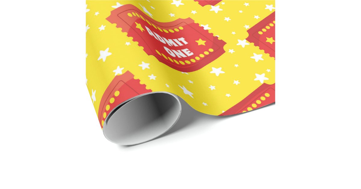 Movie ticket pattern wrapping paper