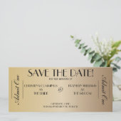 Movie Ticket Save the Date Announcement (Gold2) (Standing Front)
