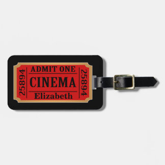 Movie Ticket Stub & Name Luggage Tag