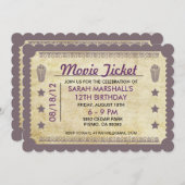 Movie Ticket Theme Invitation (Front/Back)