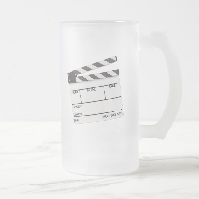 Movie Time Mug..! Frosted Glass Beer Mug (Right)
