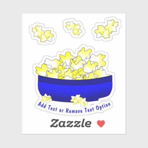 Movie Time Popcorn Sticker