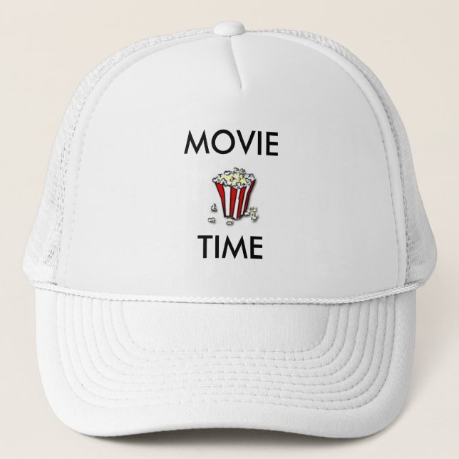 Movie Time Trucker Hat For Sale. (Front)