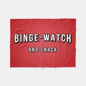 Movie Tv Night Binge Watch And Snack Blanket by mariannegilliand at Zazzle