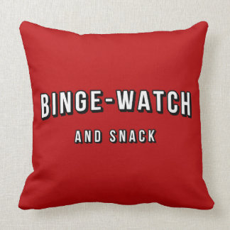 Movie Tv Night Binge Watch and Snack Throw Pillow