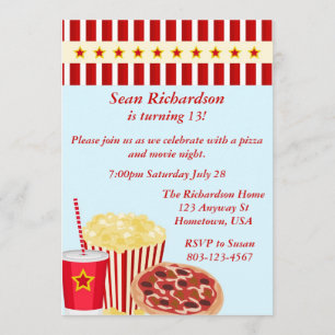 Movienight Party Invites