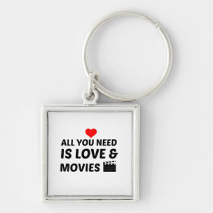 MOVIES AND LOVE KEYCHAIN