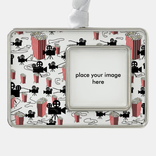 Movies and Popcorn Christmas Ornament (Front)